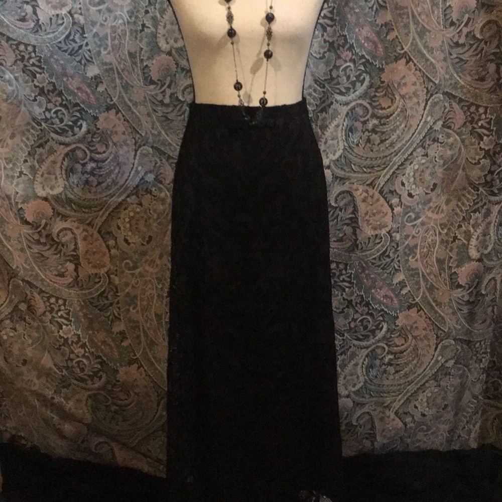 Elegant long black skirt
